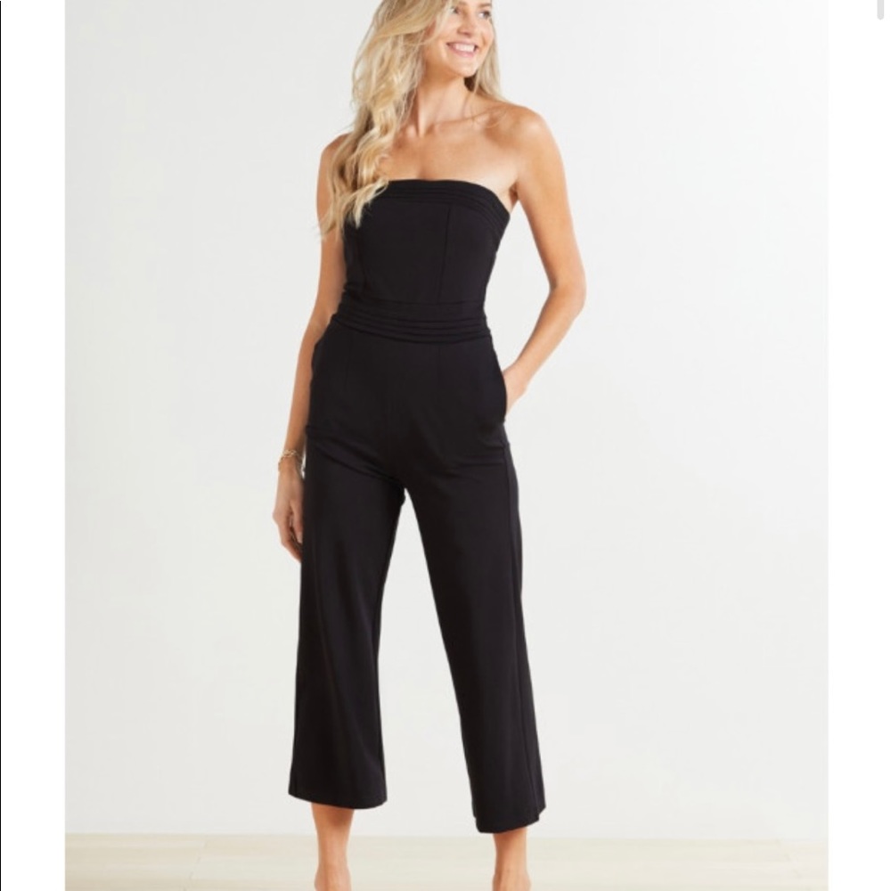Evereve Peyton Jenson Victoria Ponte Jumpsuit - size M - Black